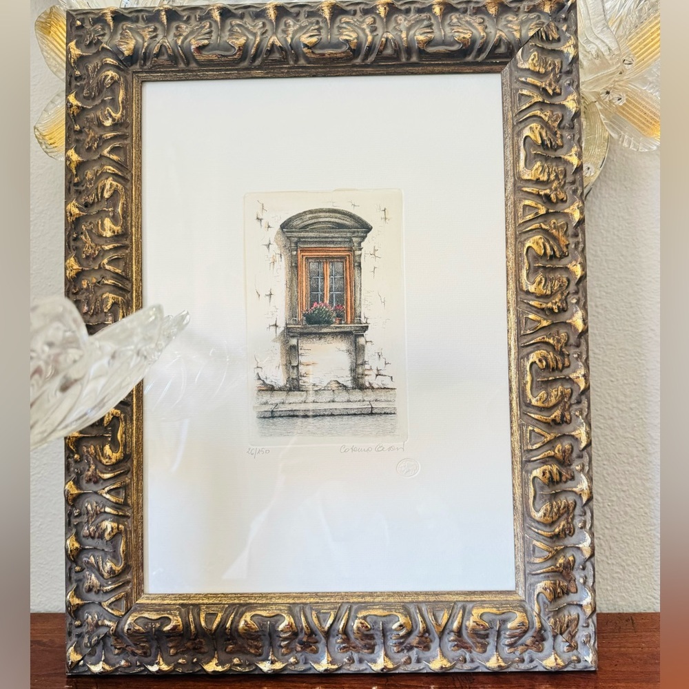 Italy ITALIAN CITYSCAPE Doorstep Original Cristina Gervasi Signed Limited Prints